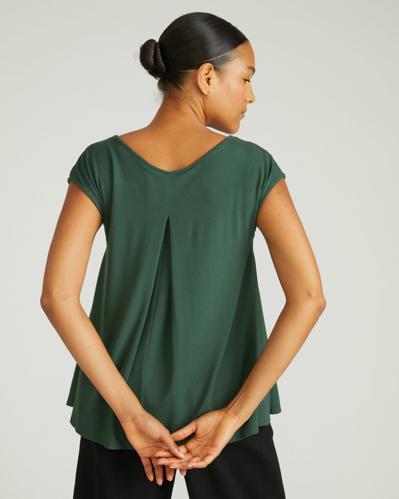 Universal Standard Heatwave Divine Jersey Flared Top - Conifer