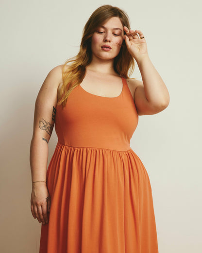 Universal Standard Cayo Cami Dress - Italian Orange