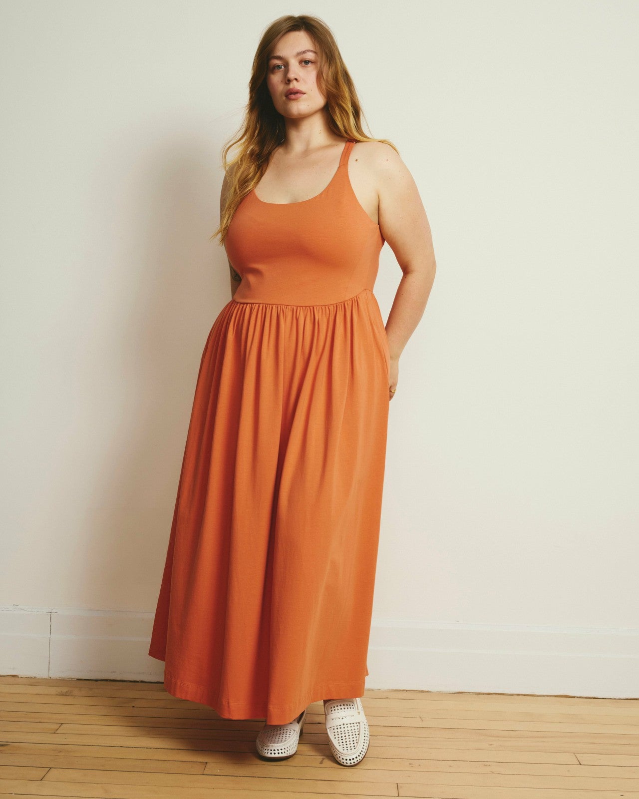 Universal Standard Cayo Cami Dress - Italian Orange