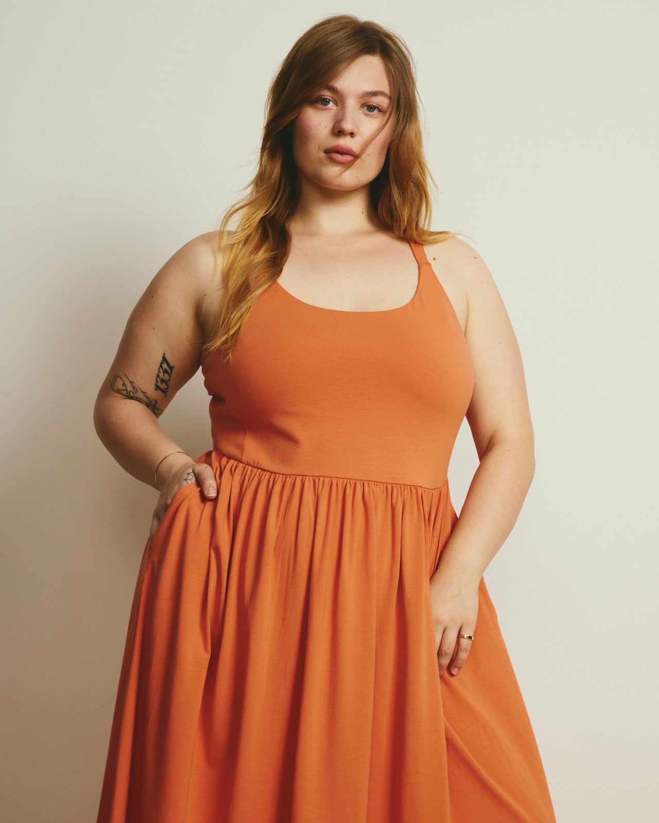 Universal Standard Cayo Cami Dress - Italian Orange
