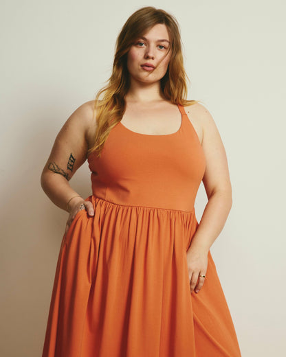 Universal Standard Cayo Cami Dress - Italian Orange