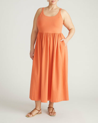 Universal Standard Cayo Cami Dress - Italian Orange