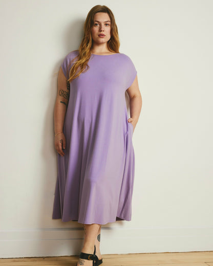 Universal Standard Capri Divine Jersey Flared Dress - Spring Iris