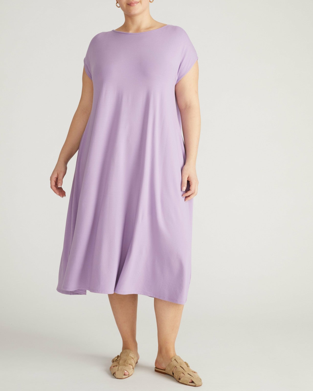 Universal Standard Capri Divine Jersey Flared Dress - Spring Iris