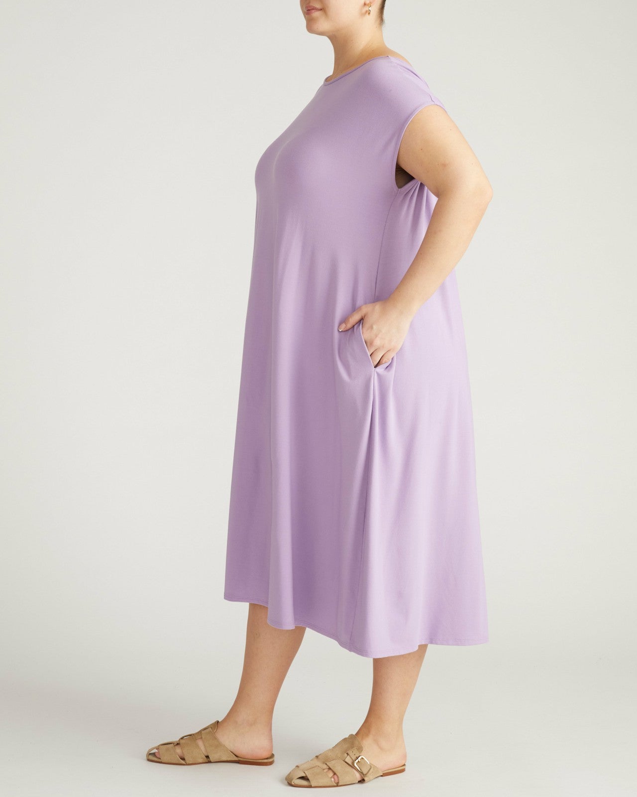 Universal Standard Capri Divine Jersey Flared Dress - Spring Iris