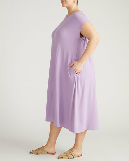 Universal Standard Capri Divine Jersey Flared Dress - Spring Iris