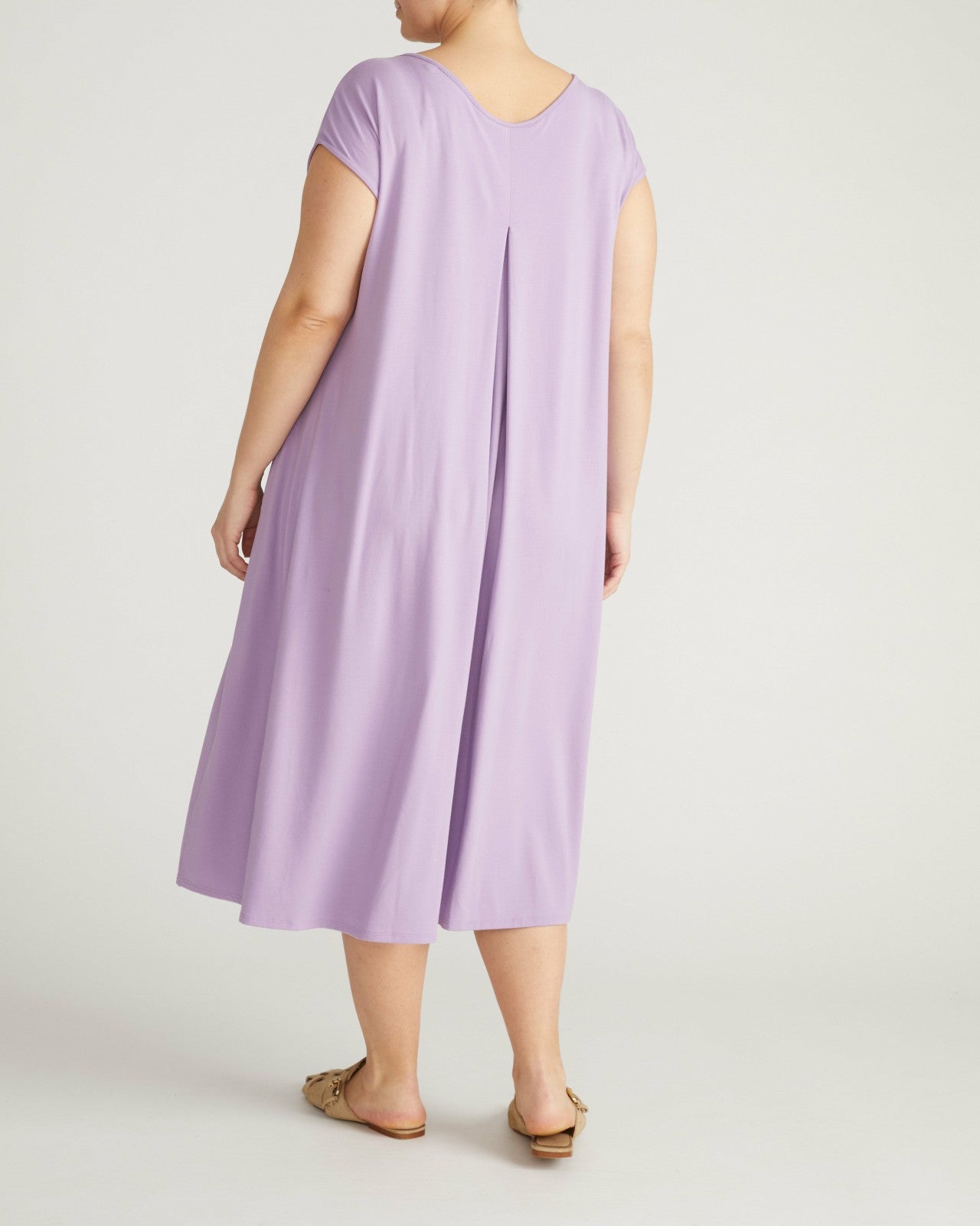 Universal Standard Capri Divine Jersey Flared Dress - Spring Iris