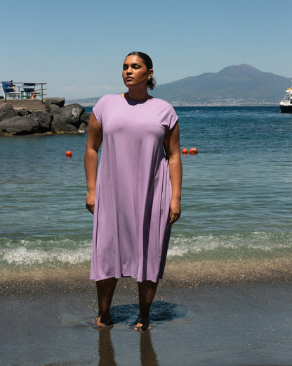Universal Standard Capri Divine Jersey Flared Dress - Spring Iris