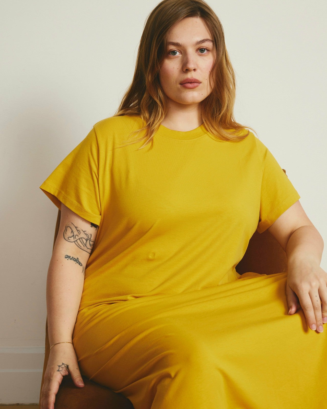 Universal Standard Halie Maxi T-Shirt Dress - Goldenrod