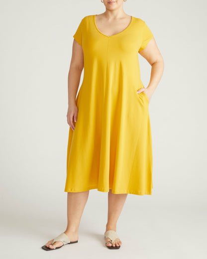 Universal Standard Danna Jersey Dress - Goldenrod