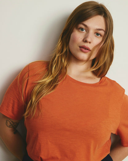 Universal Standard Light-As-Air Tee Rex - Italian Orange