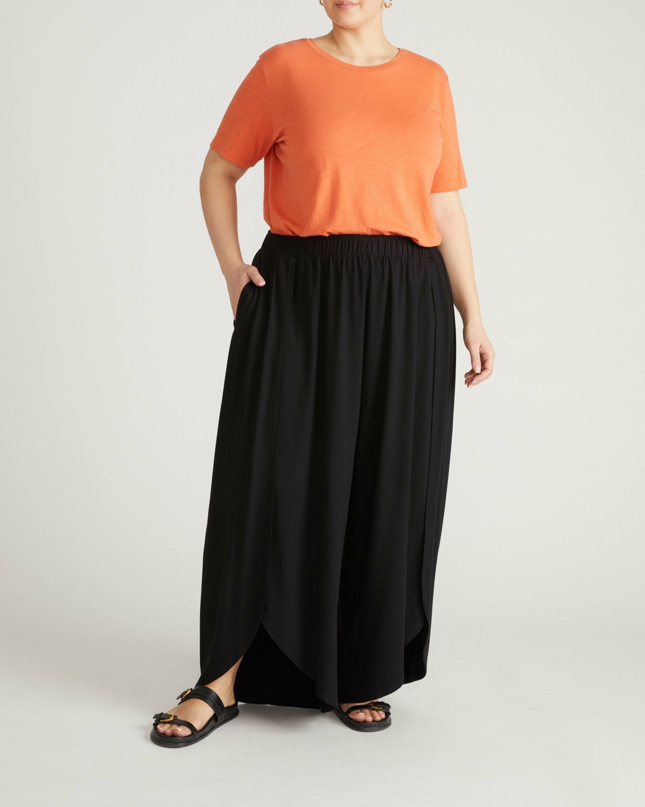 Universal Standard Light-As-Air Tee Rex - Italian Orange