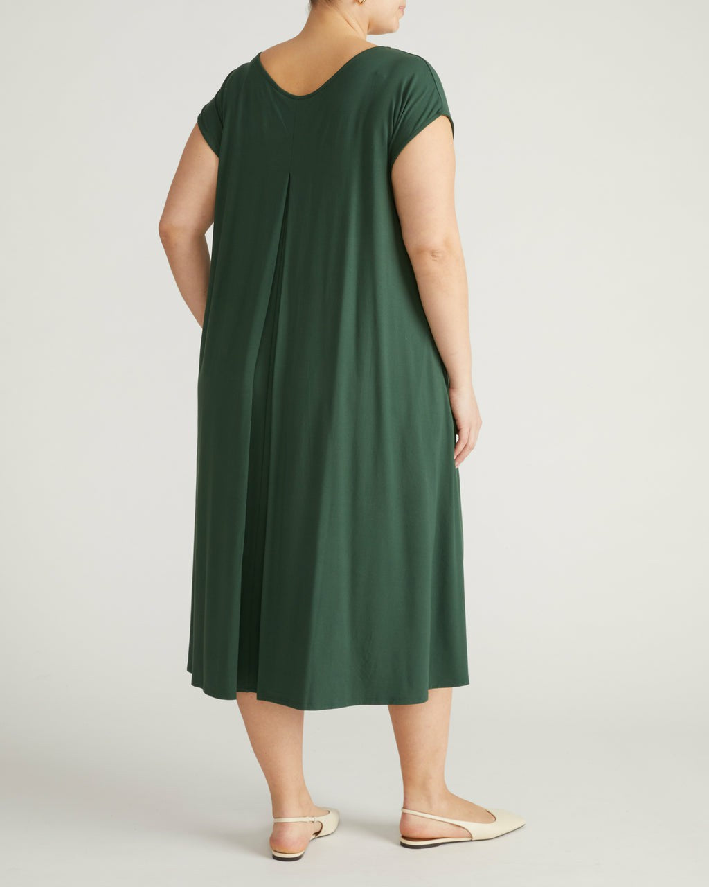 Universal Standard Capri Divine Jersey Flared Dress - Conifer