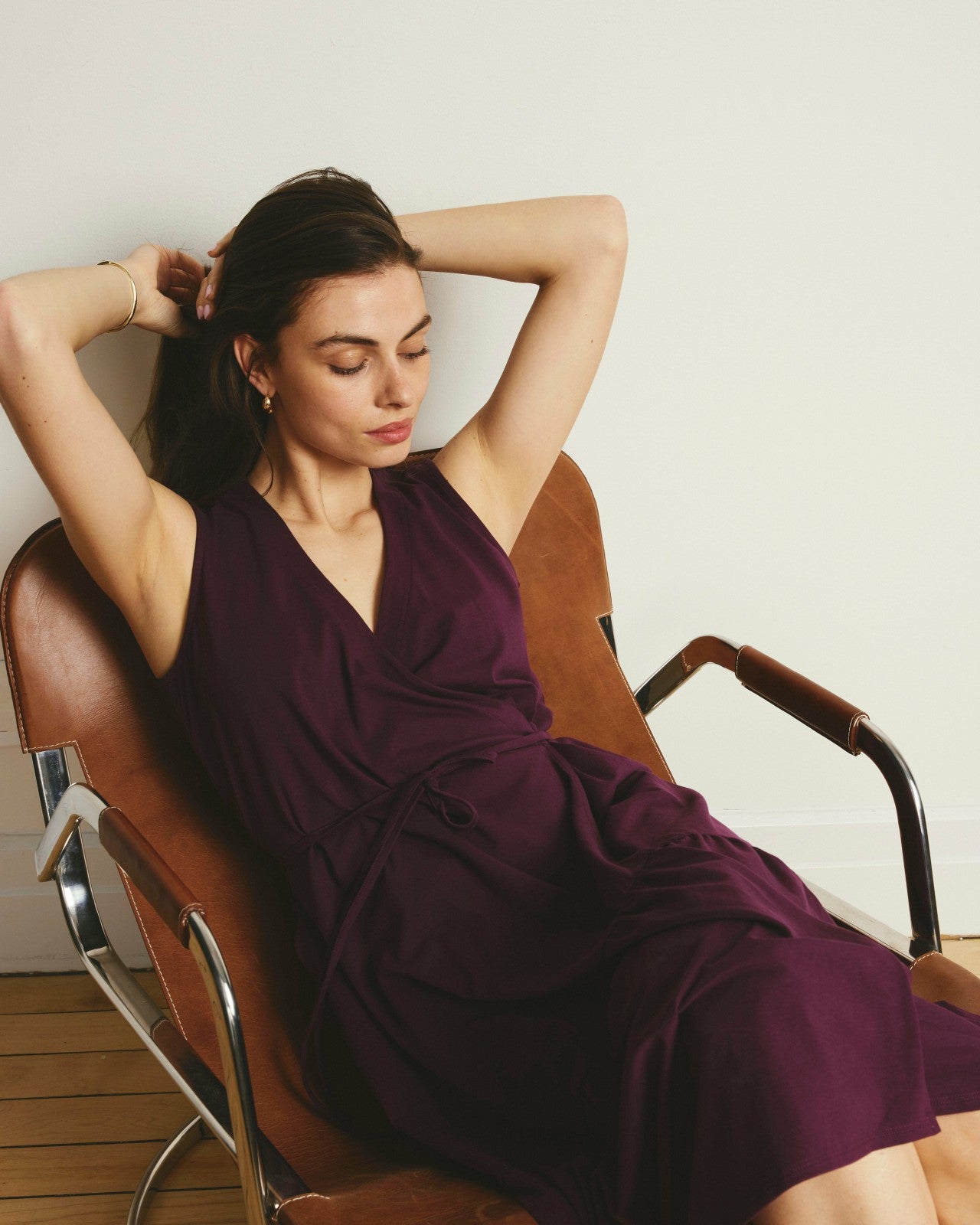 Universal Standard Tiered Twirl Wrap Dress - Gamay