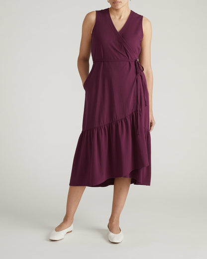 Universal Standard Tiered Twirl Wrap Dress - Gamay