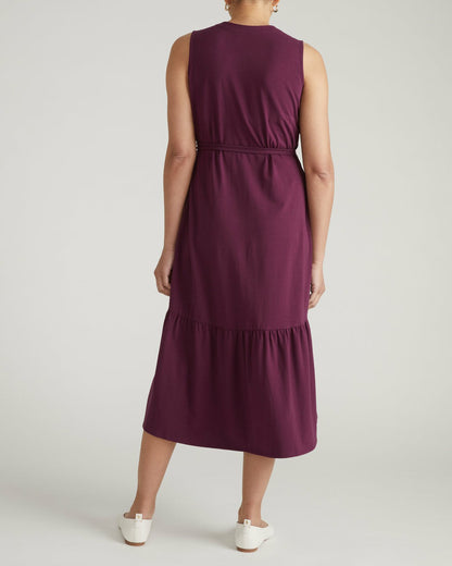Universal Standard Tiered Twirl Wrap Dress - Gamay