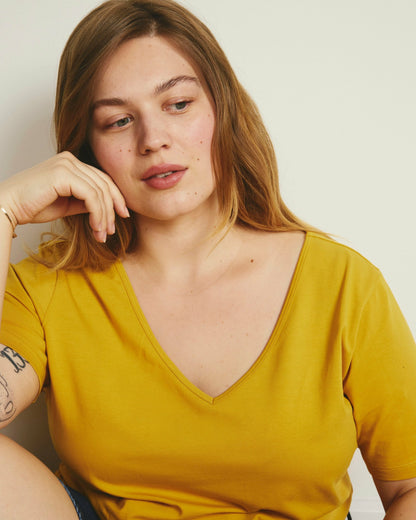 Universal Standard Double V Tee - Goldenrod