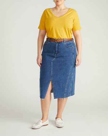 Universal Standard Double V Tee - Goldenrod