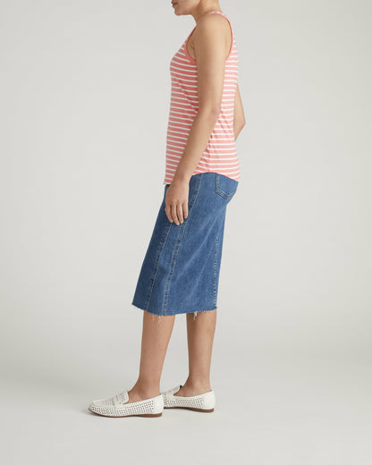 Universal Standard Cai High Neck Tank - Portrait Pink/White Stripe