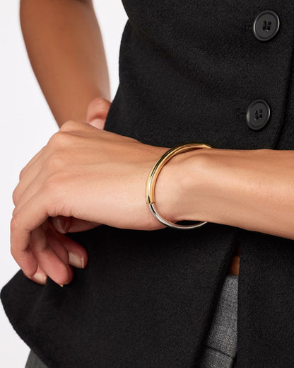 Universal Standard Ana Luisa Bangle Bracelet - Brynley Two Tone