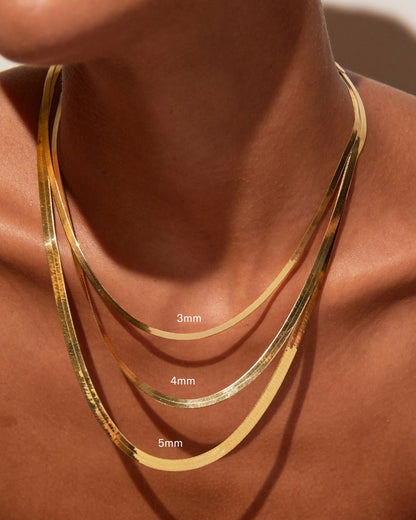 Universal Standard Aurate Gold Herringbone Chain Necklace