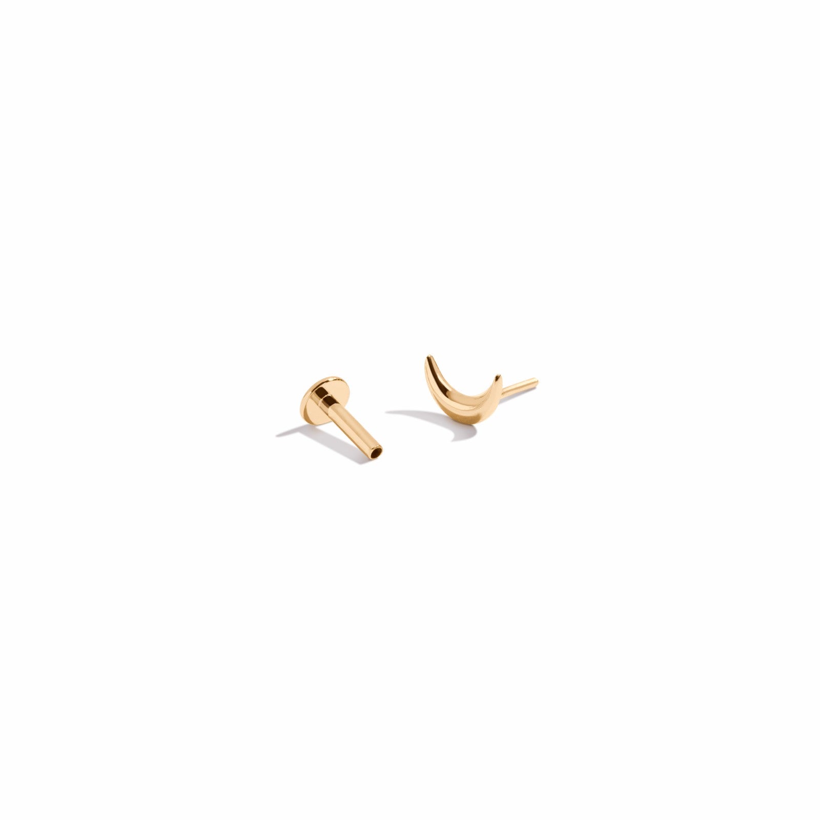 Universal Standard Aurate Lab Grown White Sapphire Moon Stud Earrings