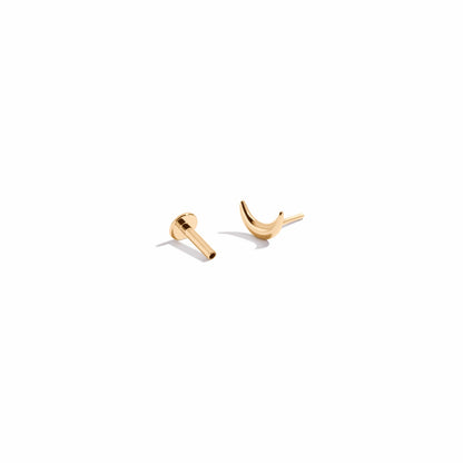 Universal Standard Aurate Lab Grown White Sapphire Moon Stud Earrings