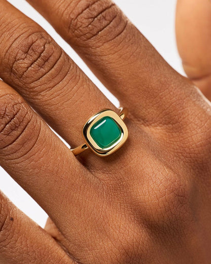 Universal Standard Ana Luisa Statement Ring - Clara Ring Green Onyx
