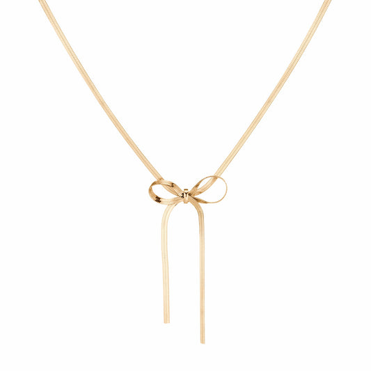 Universal Standard Aurate Herringbone Bow Choker