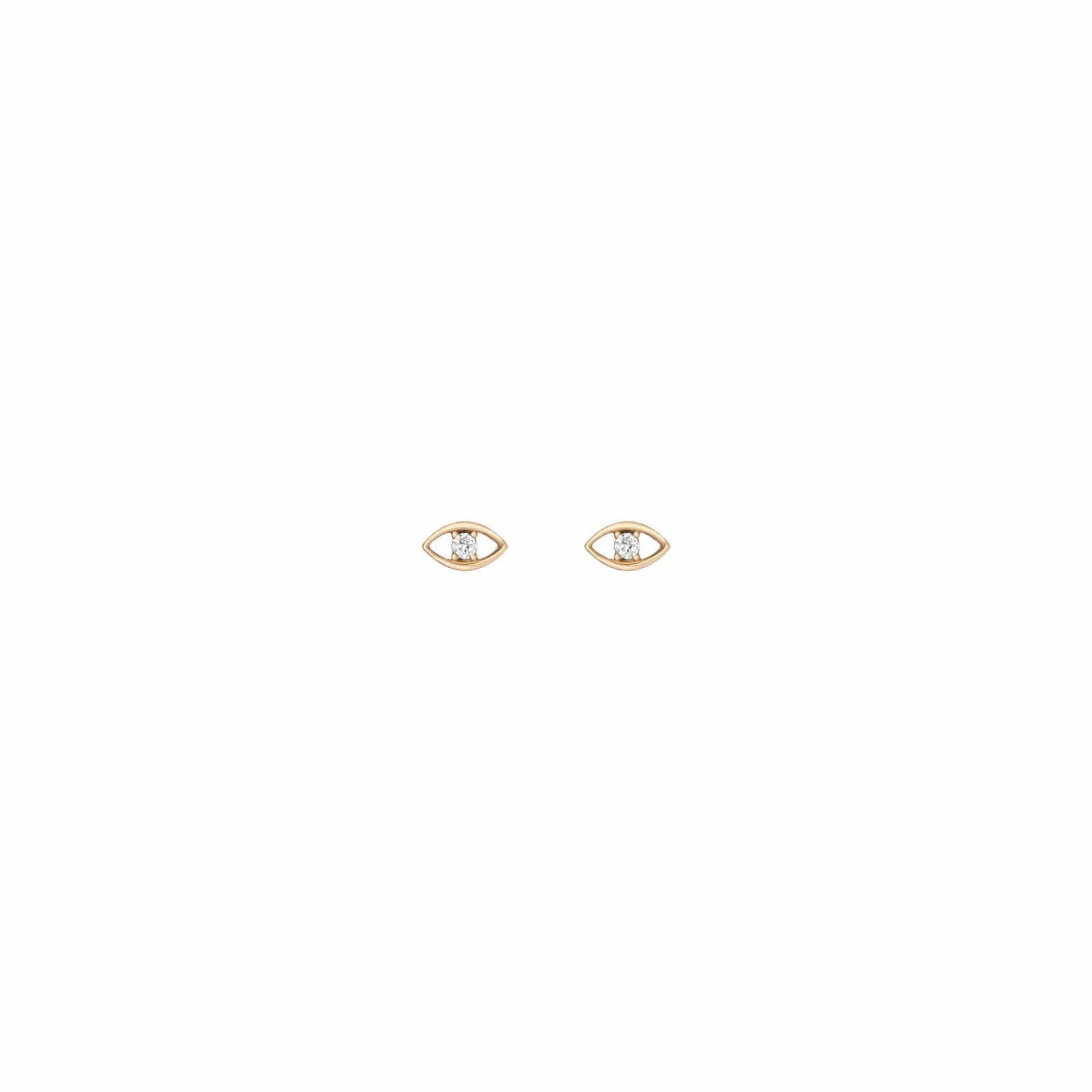 Universal Standard Aurate Lab Grown White Sapphire Evil Eye Stud Earrings