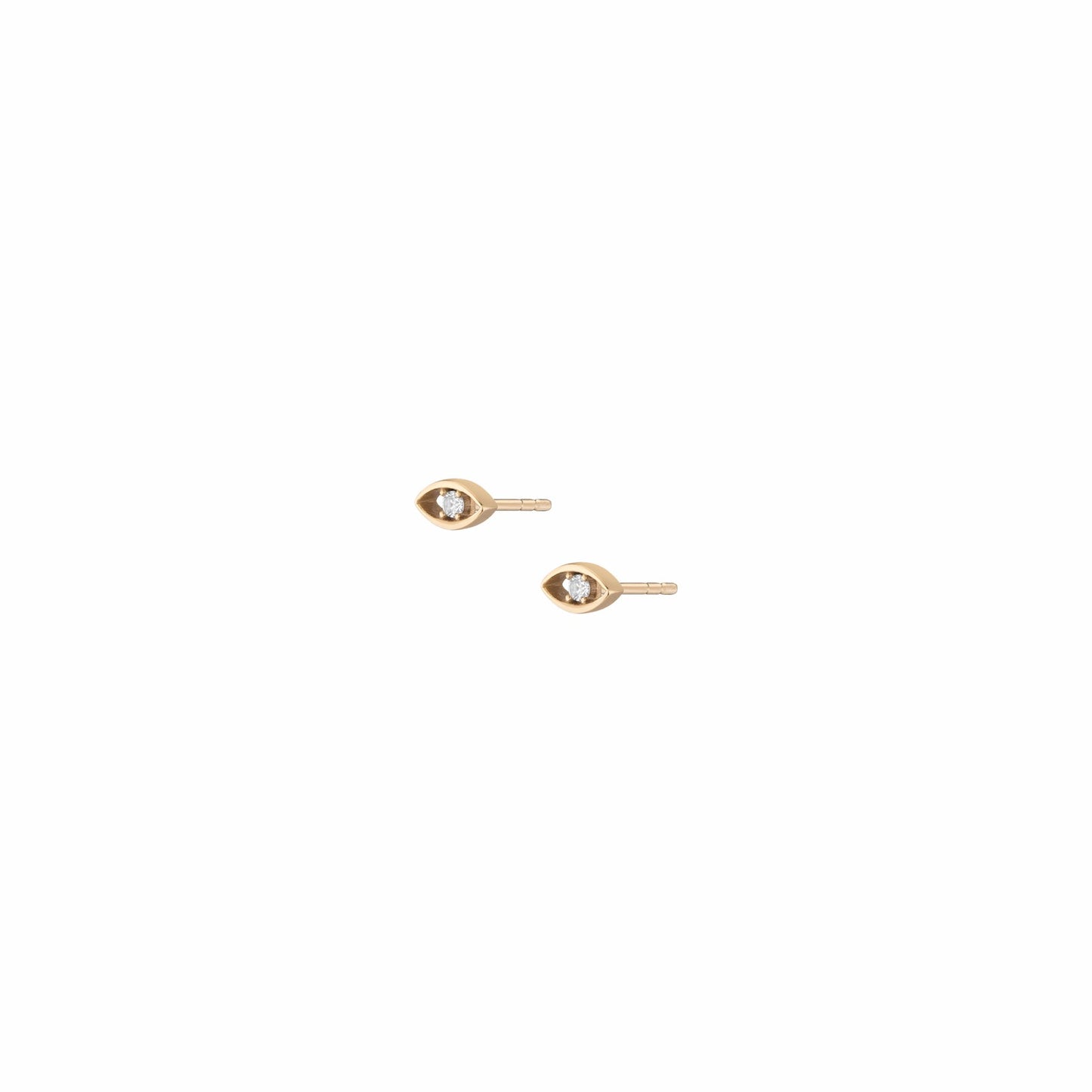 Universal Standard Aurate Lab Grown White Sapphire Evil Eye Stud Earrings