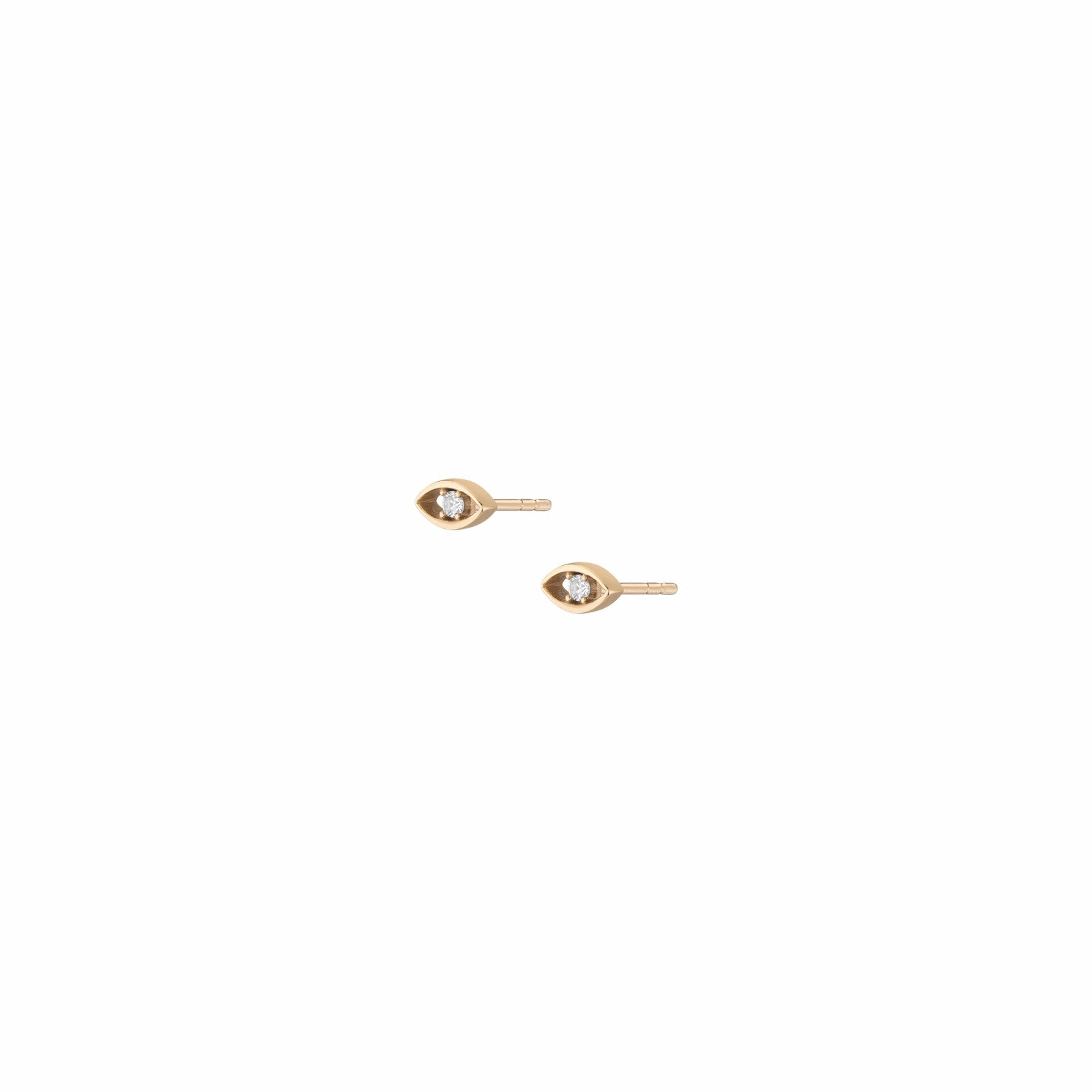 Universal Standard Aurate Lab Grown White Sapphire Evil Eye Stud Earrings