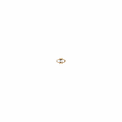 Universal Standard Aurate Lab Grown White Sapphire Evil Eye Stud Earrings