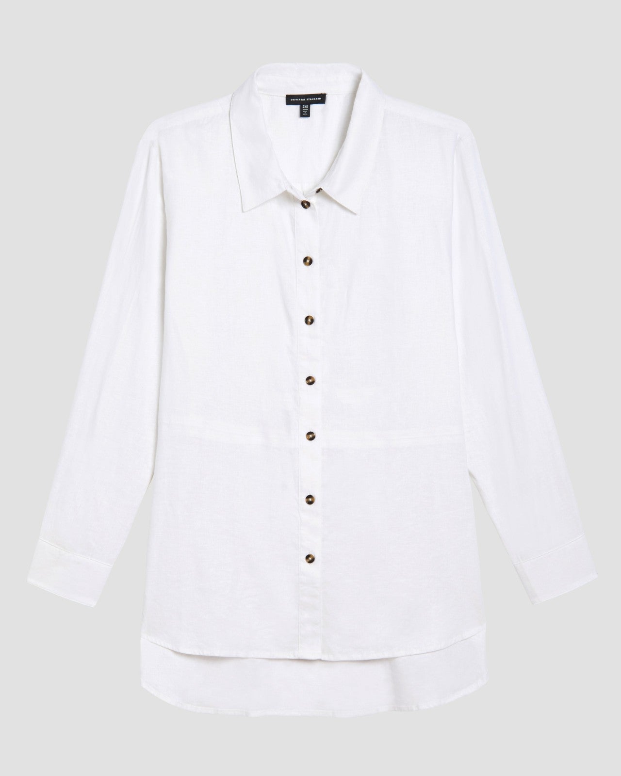 Universal Standard Dawn Linen Blend Hi Low Tunic - White