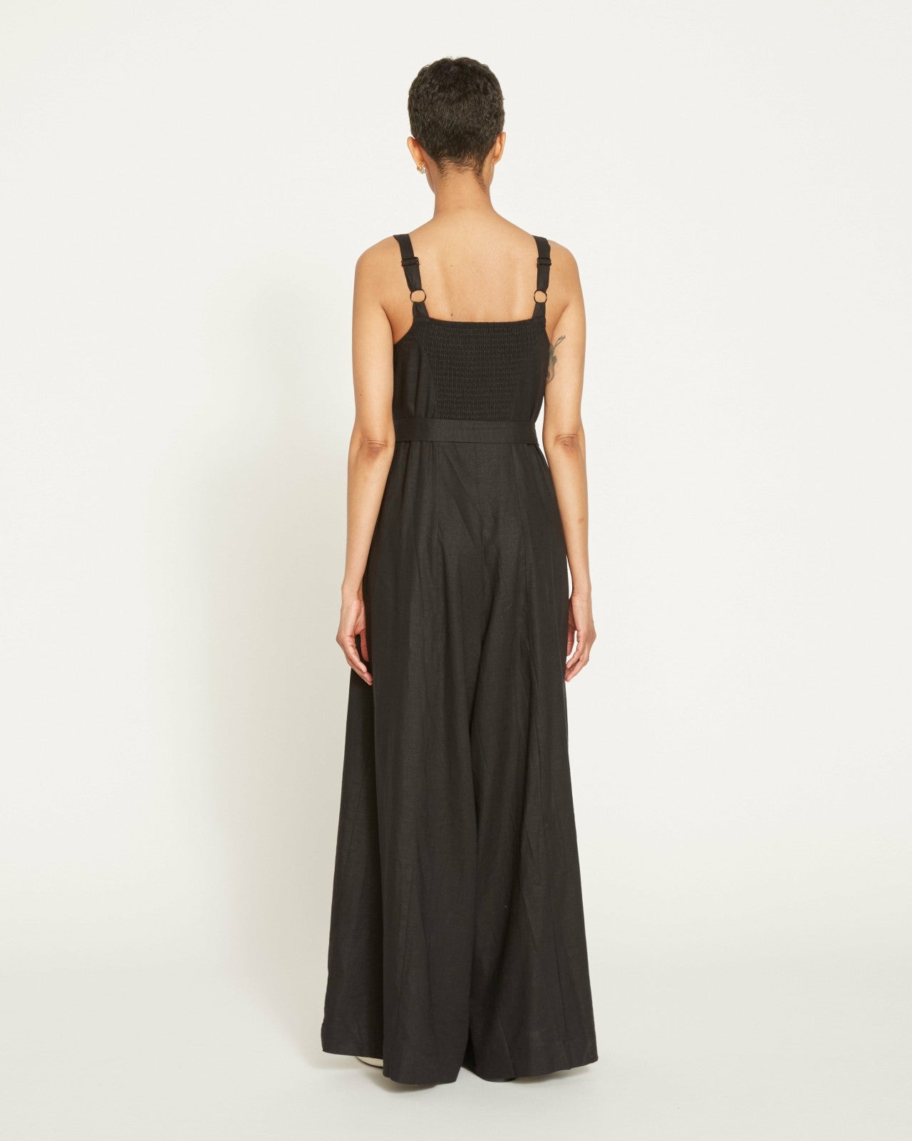 Universal Standard Promenade Linen Blend Jumpsuit - Black