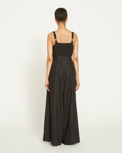 Universal Standard Promenade Linen Blend Jumpsuit - Black