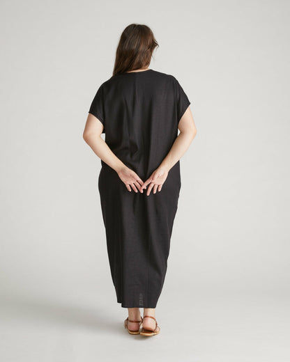 Universal Standard Cabana Linen Blend Kaftan - Black