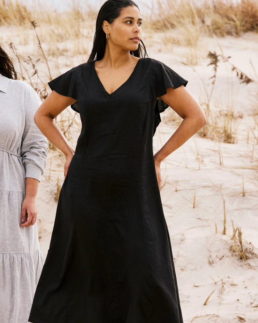 Universal Standard Victoria Linen Blend Dress - Black