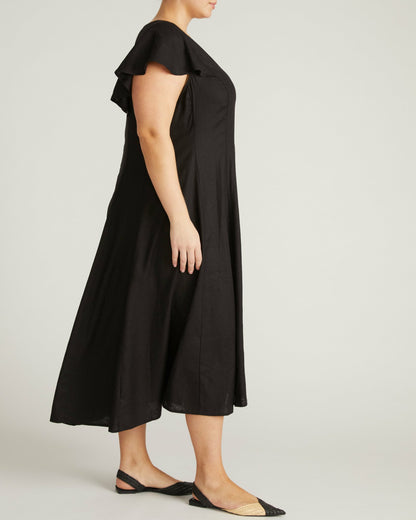 Universal Standard Victoria Linen Blend Dress - Black