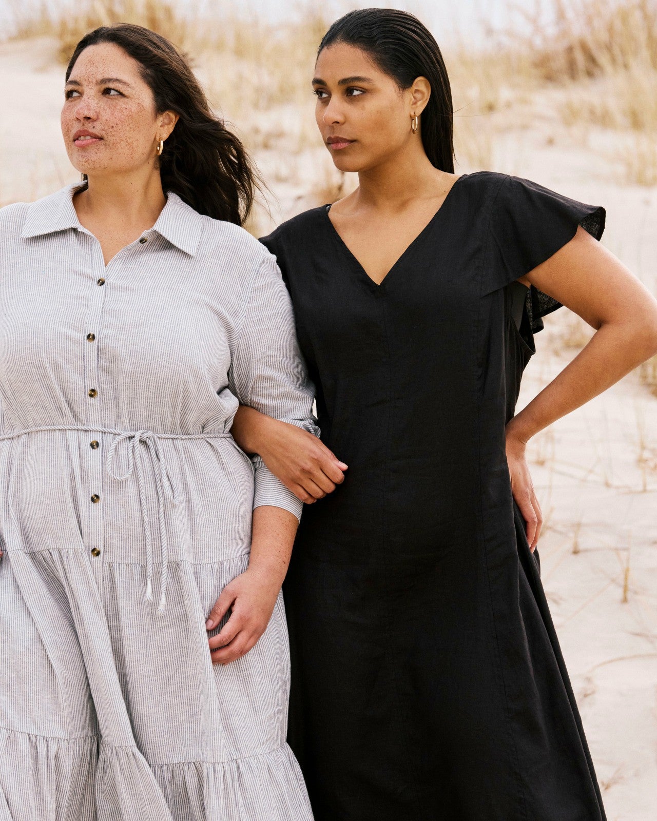 Universal Standard Victoria Linen Blend Dress - Black