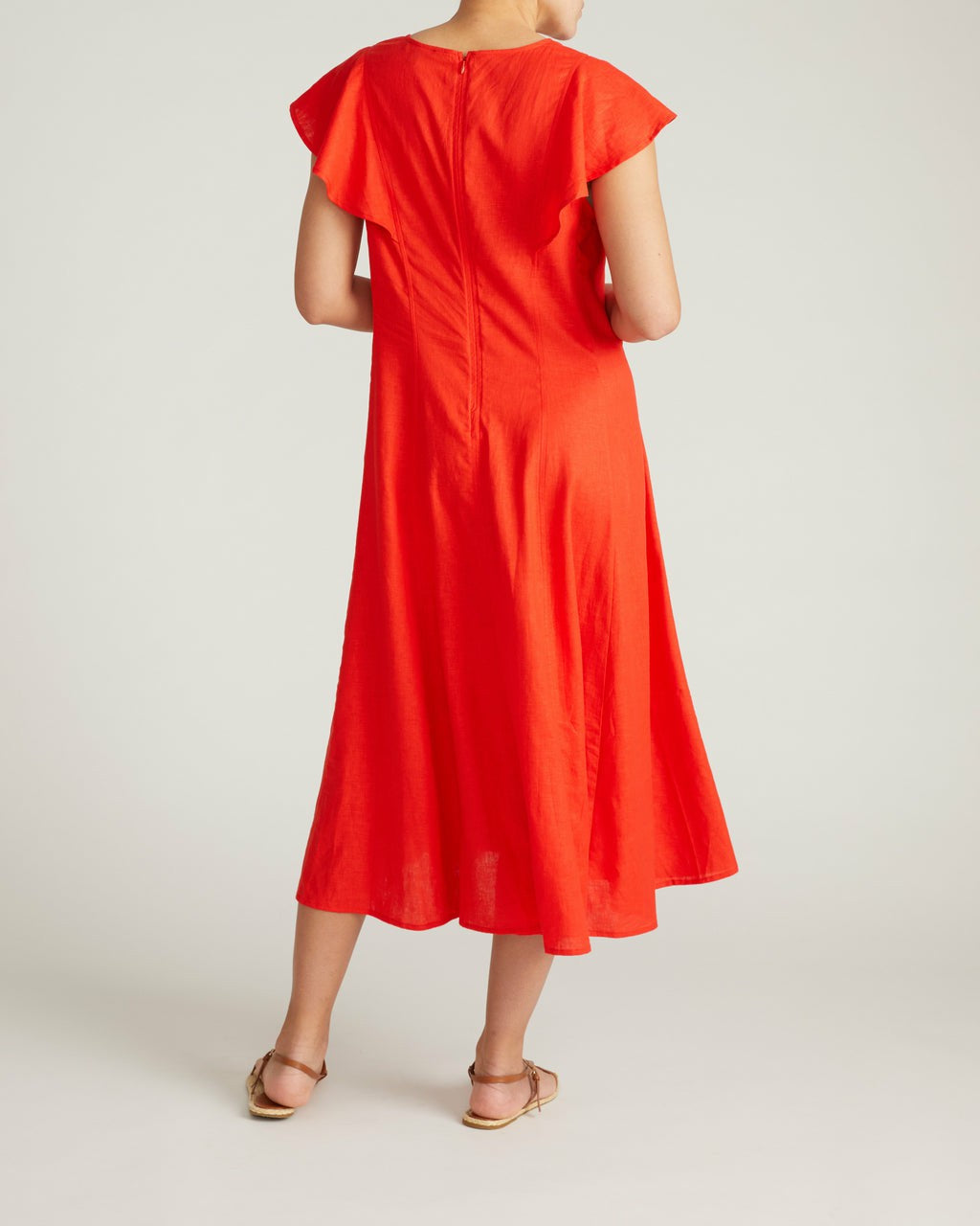 Universal Standard Victoria Linen Blend Dress - Shoreline Sunset