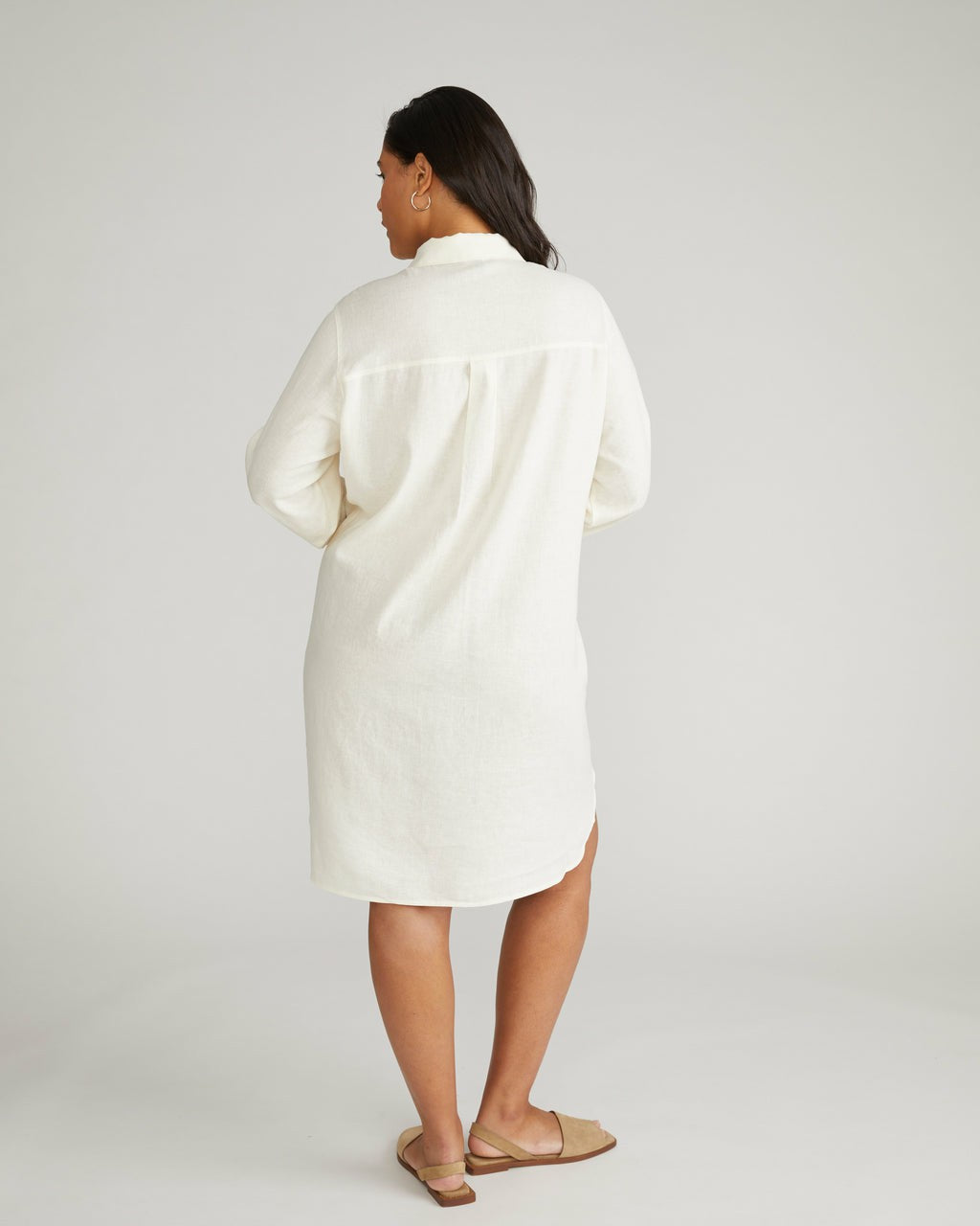 Universal Standard Linen Blend Rubicon Shirtdress - Natural White
