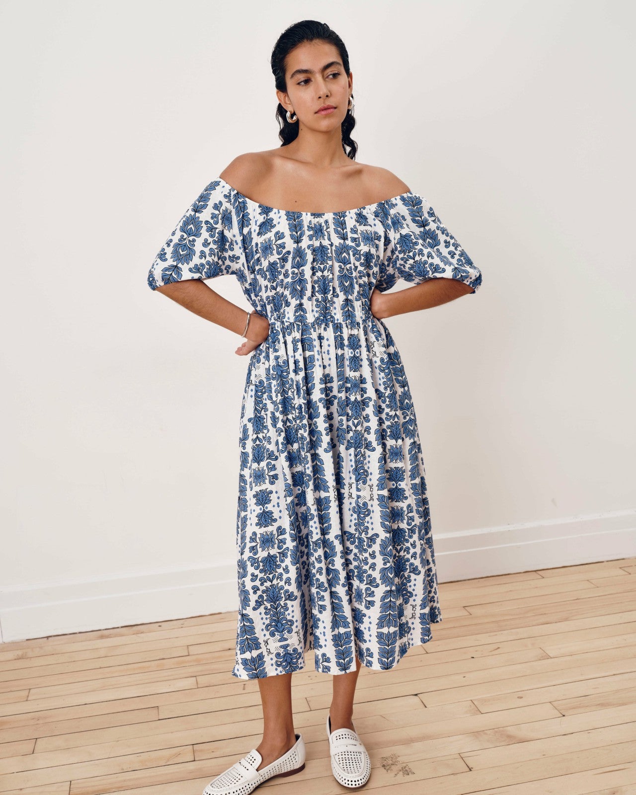 Universal Standard Andrea Linen Blend Dress - Rococo Beach Print