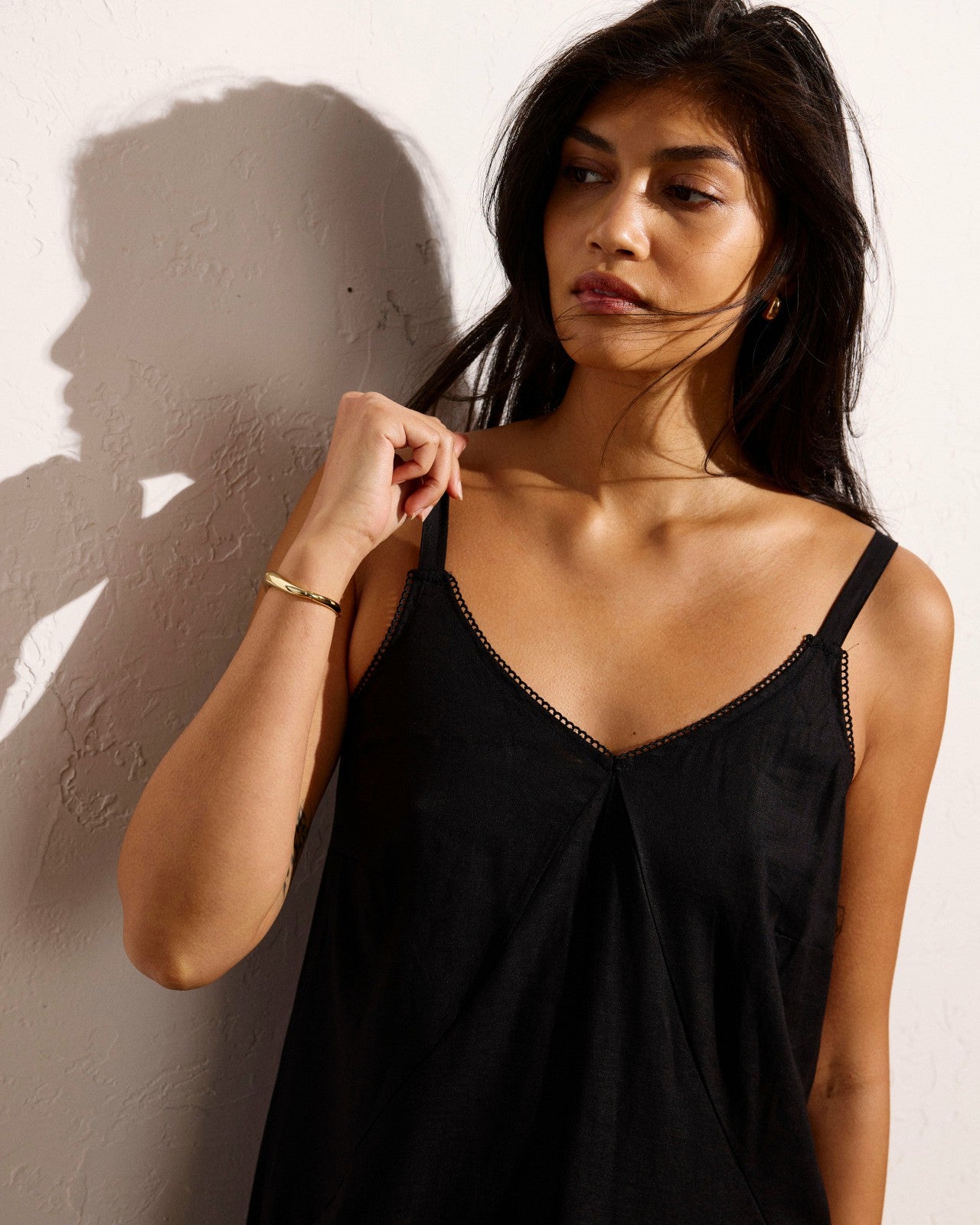 Universal Standard Kite Linen Blend Dress - Black