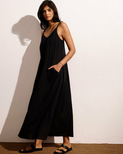 Universal Standard Kite Linen Blend Dress - Black