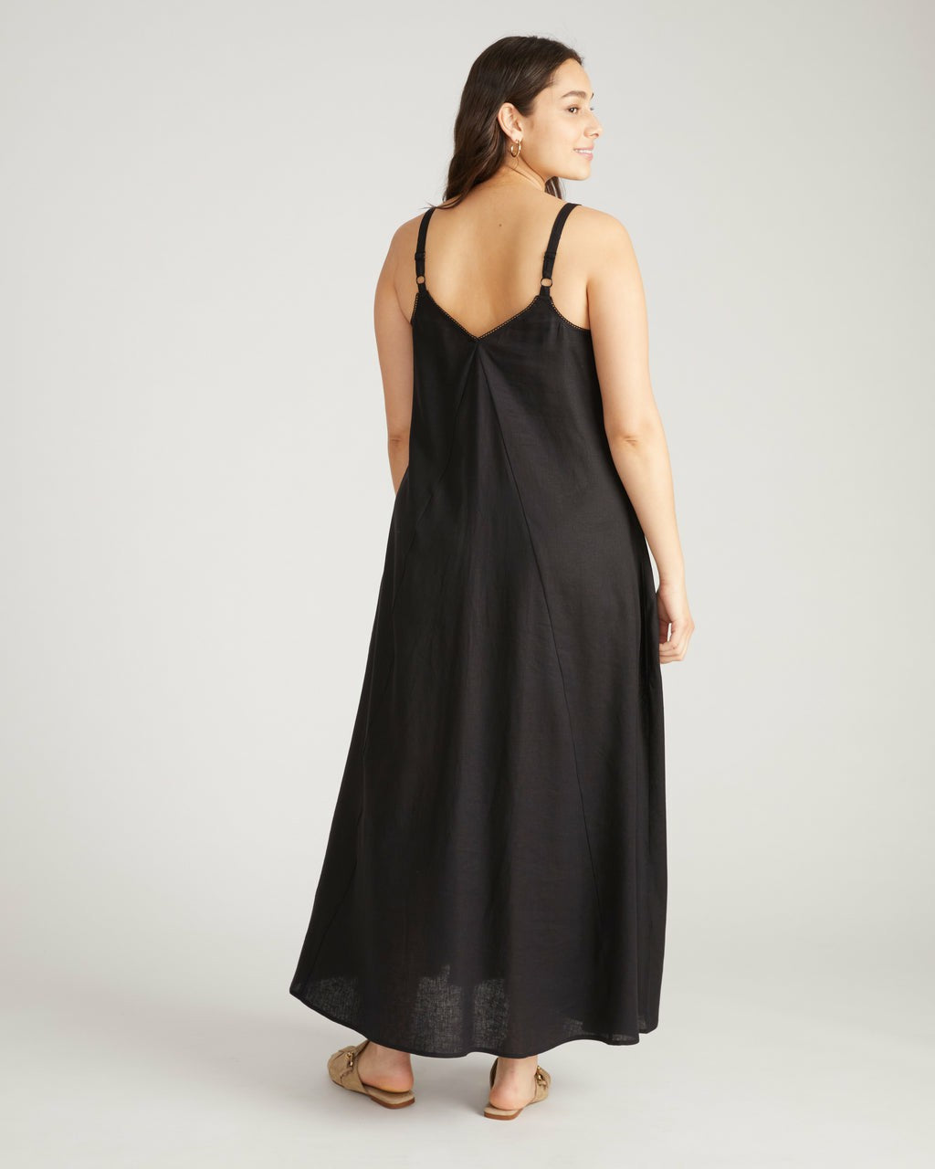 Universal Standard Kite Linen Blend Dress - Black