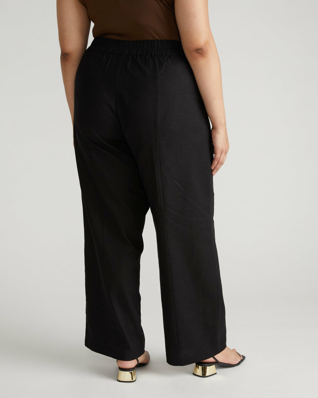 Universal Standard Coastal Linen Blend Pants - Black