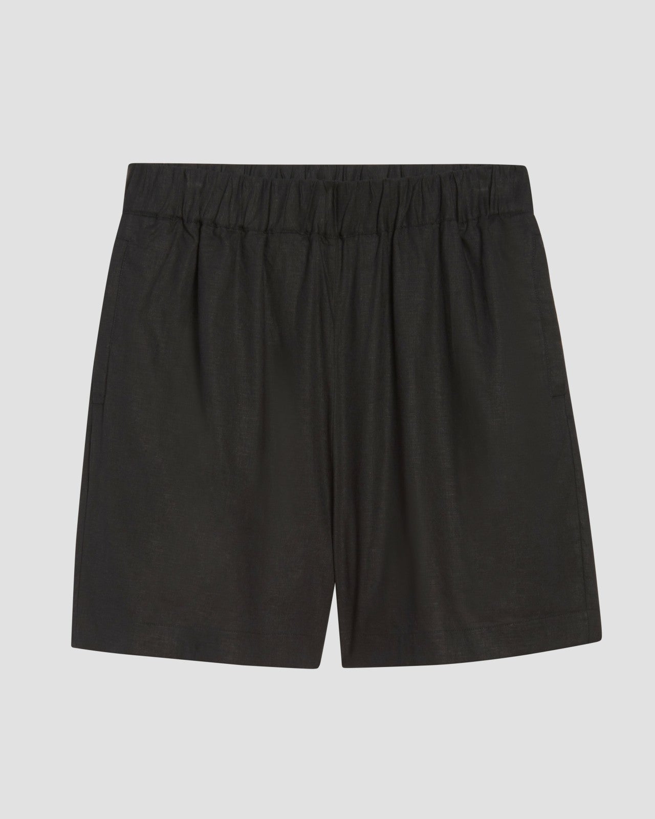 Universal Standard Juniper Linen Blend Easy Pull-On Shorts - Black