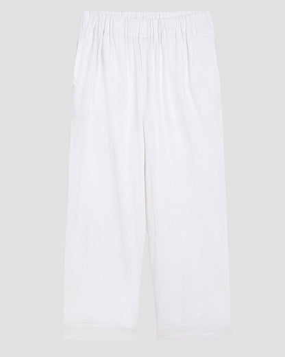 Universal Standard Iris Linen Blend Easy Pull-On Pants - White