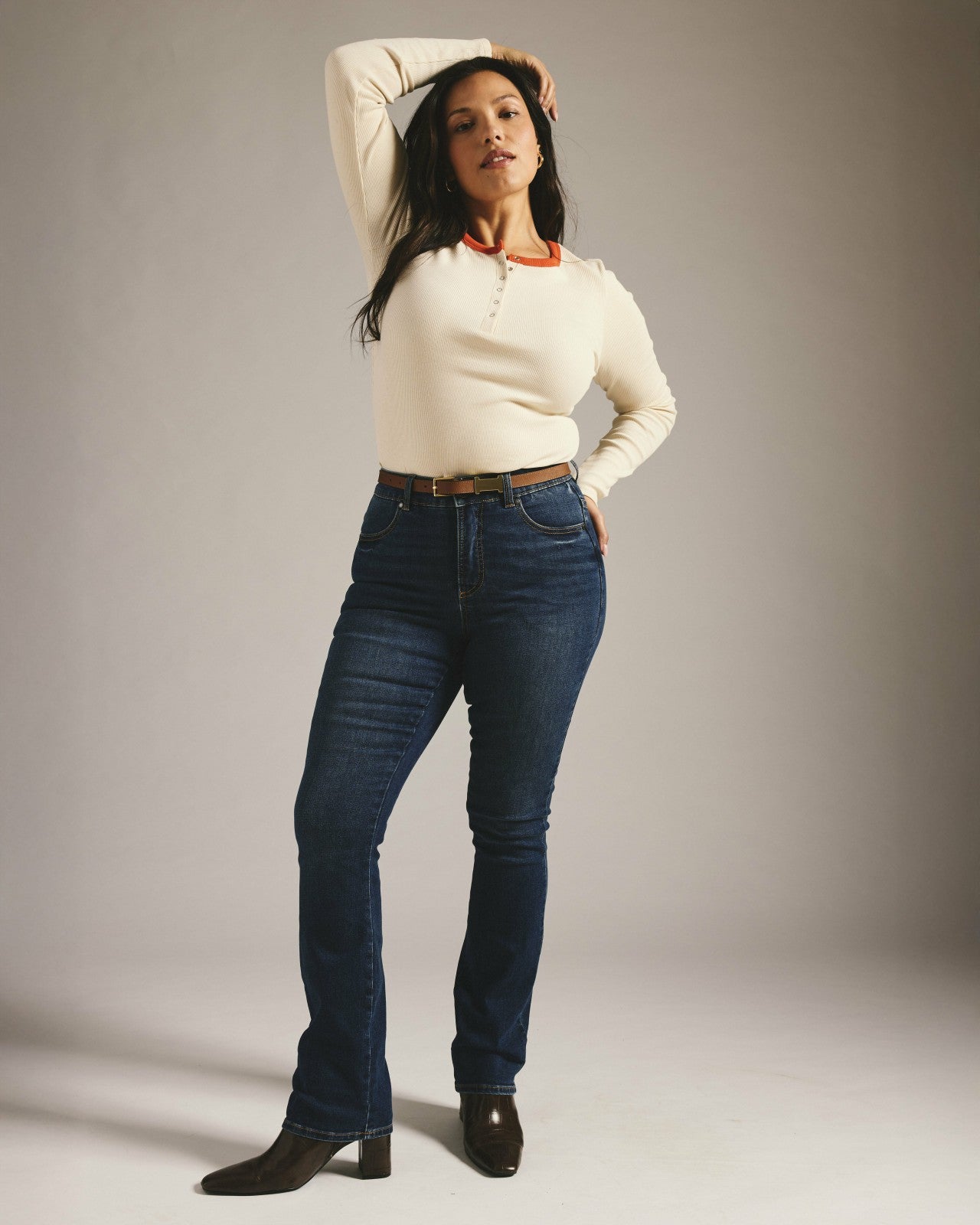 Universal Standard Marne Bootcut Jeans 32 inch - Naval Blue Wash